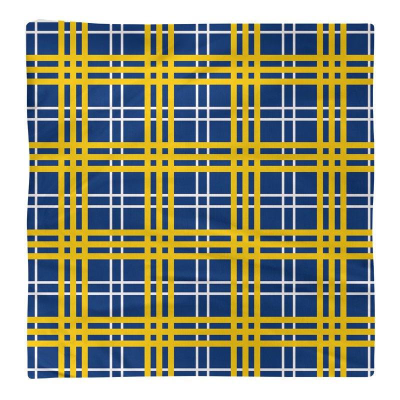 Serviette de foot de luxe LA throwback, Bleu royal / blanc / or, polyester, 10 po x 10 po