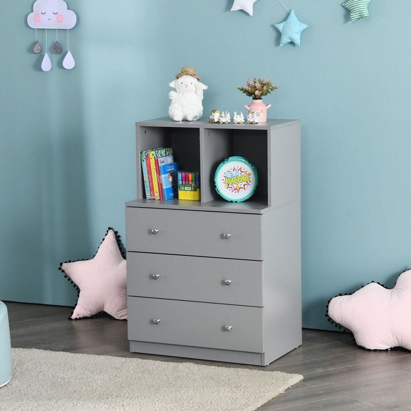 60cm W 3 - Drawer Chest of Drawers, Grey