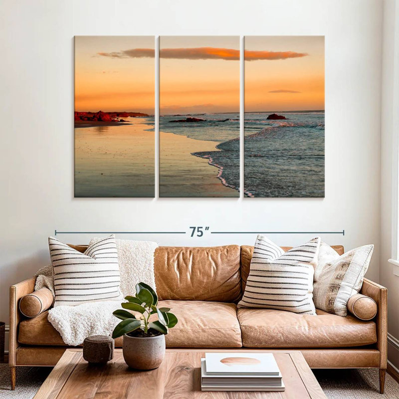 Gillard Leon Beach Sunset, H 42 po x l 65 po