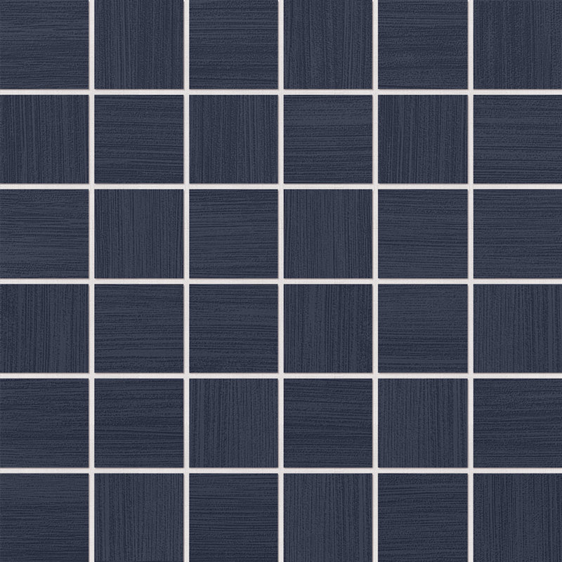 Refinery 2'' W x 2'' L Porcelain Tile Grid Mosaic Sheet, Navy