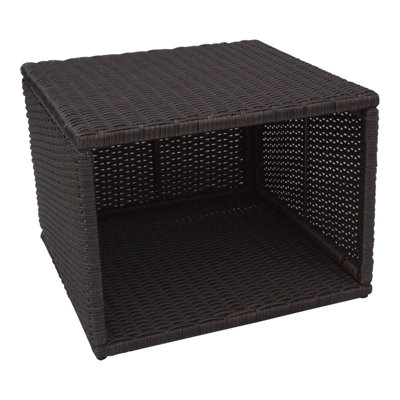 Square Metal Outdoor Side Table , 56cm cm W 43cm cm D