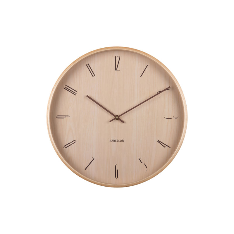 Plywood Wall Clock, Oak