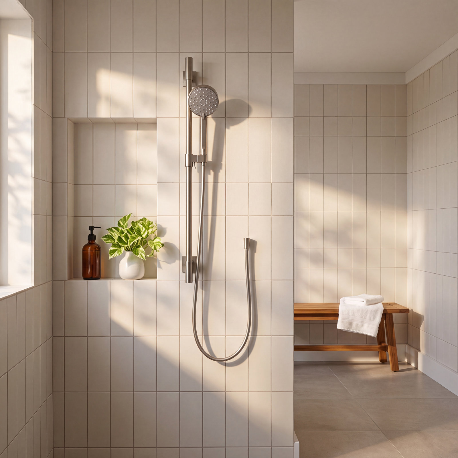 Awaken G110 Multifunction Slide Bar Shower Head, Vibrant Brushed Nickel