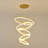 Modern LED Ring Chandelier, 5-Ring Gold Chandelier for High Ceilings, Dimmable Foyer Staircase Pendant Light for Living Room Entryway-1867192049-1867192062