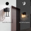 Black 1 - Bulb 11'' H Glass Outdoor Wall Lantern with Dusk to Dawn