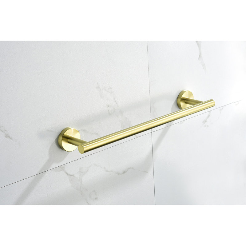 6 Piece Stainless Steel Bathroom Towel Rack Set Wall Mount, Brushed Gold