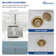 18" L x 16" W Undermount Granite Composite Quartz Kitchen Sink Rectangular Single Bowl Bar Prep Sink