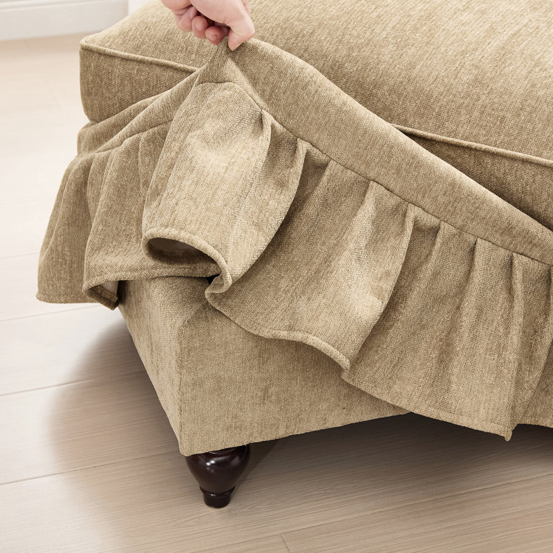 Mid-Century, 4 places, chenille café, dossiers en forme de fleur, choix de configurations multiples, pétale évasée, dossier incurvé, tissu chenille
