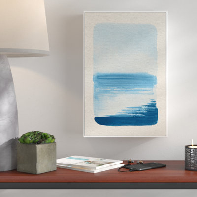 Blue flows iii-impression sur toile encadrée