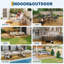 22-Pack Interlocking Acacia Wood Decking Tiles | Waterproof Non-Slip Terrace Tiles for Indoor/Outdoor Patio, Garden, Balcony & Terrace-134757904