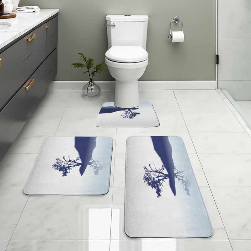  Ensemble de tapis de salle de bain 3 pièces Melancholy