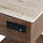 Solid Mango And Travertine 1 Drawer Accent_End Table