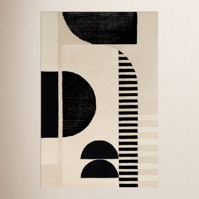 Sola Wool Cream/Black/Light Beige Rug