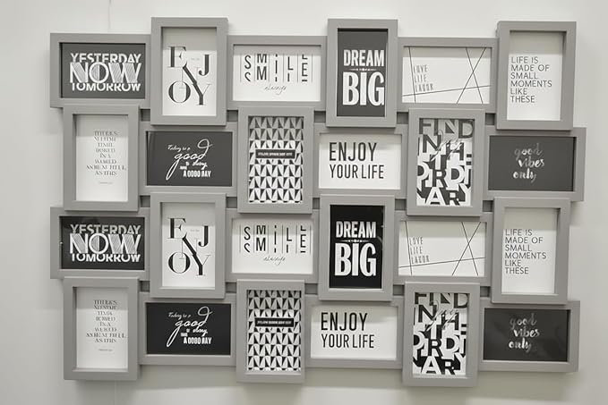 White Picture Frame, Grey