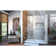 Unidoor 55" W x 72" H Hinged Frameless Shower Door with Clearmax™ Technology