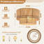 1-Light Rustic Woven Jute Boho Flush Mount