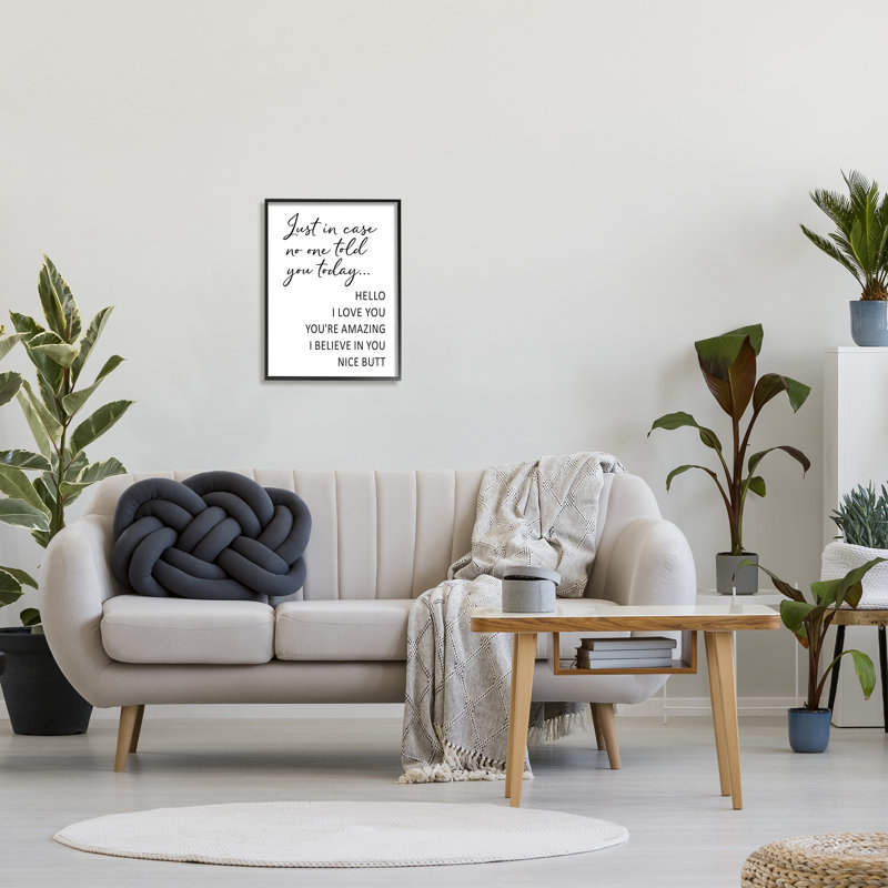 Drôle de flatterie et humour décontracté, Giclée encadrée noir minuit, H 20 po x l 16 po x P 1,5 po