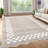 Scalloped Area Rugs Modern Bordered Accent Carpet,Non-Slip Floor Cover,Stain-Resistant Indoor Mat for Bedroom,Kitchen,Living Room-620051059-620051066