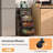 Microwave Stand with Drawers & Hooks