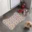 Tapis d'alimentation 1 pièce en forme d'os mauve / bleu / orange