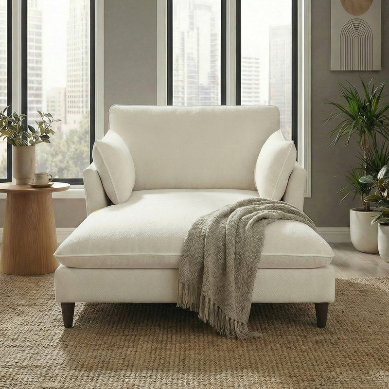 Canapé-lit 51,2 po Modern, Beige