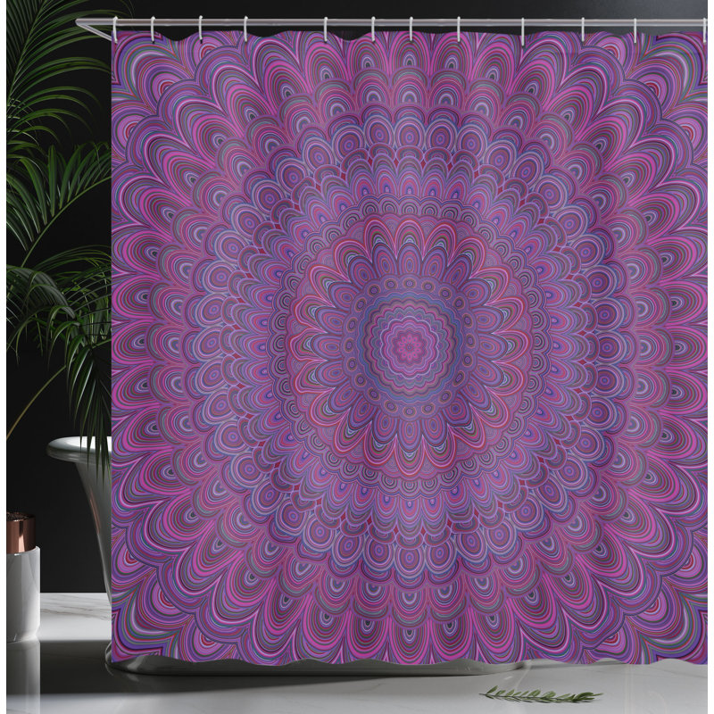 Shower Curtain with Hooks Included, 70" H x 69" W