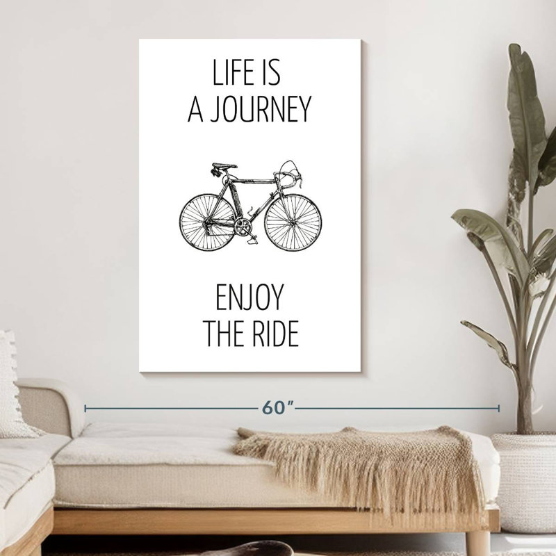 «Enjoy The Ride Of Life», reproduction sur toile, H 48 po x l 32 po x P 1,25 po