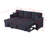 Sectional Sofa Bed, Dark Blue