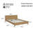 Pine Solid Wood Queen Bed - Rustic Yellow, No Box Spring Needed, Solid & Stable-920396275