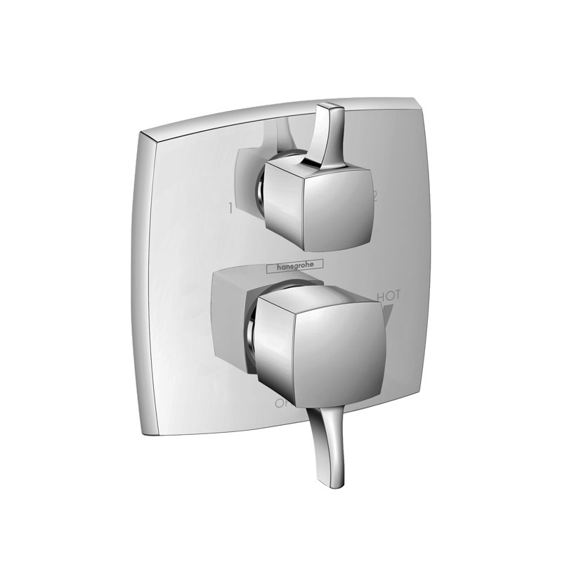 Hansgrohe Ecostat Classic  -Handle 6-Inch Wide Pressure/ Shower Balance Valve Trim Only, Chrome
