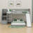 Stairway Twin Over Twin Bunk Bed With Two Drawers And Slide-101716719