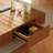 35'' Solid Wood Brown Modern Square Coffee Table with 2-Way Hidden Storage Drawers, Fluted Details,Parquet,Wood Grain Top Cocktail Table-486884781-486884779