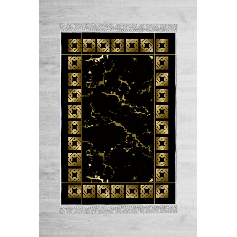 Luxurious Velvet Area Rug (4.6 x 7.2 ft), 100% Antibacterial Fabric, Non-Slip Cotton Backing, Pile Height: 0.4 in | Machine Washable, 3D Digital Print Design | Perfect for Living Room & Bedroom Decor, Soft & Durable