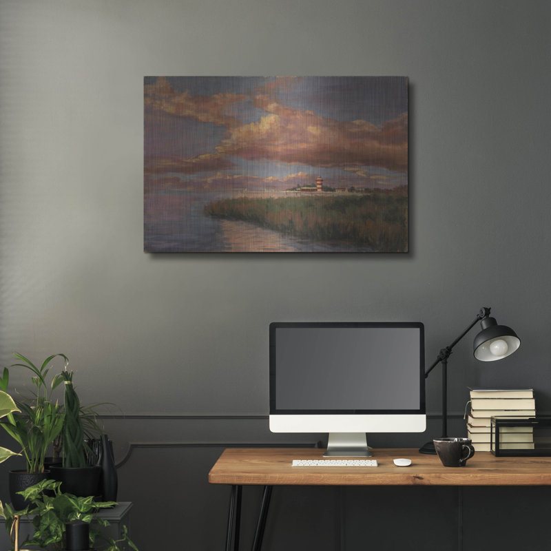 «Hilton Head Sunset» par Christopher Pierce, art mural en métal, H 24 po x l 36 po