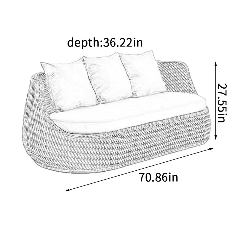 Coussins d'extérieur avec coussins Sunbrella® 70,87 Brittanni