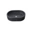 Lavabo vasque ovale de luxe en marbre naturel gris foncé pour salle de bain