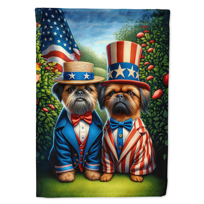 Drapeau All American Garden, Bleu / rouge Griffon bruxellois