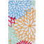 Tapis bleu / orange / rouge en coton touffeté à la main Strothers-1969242205