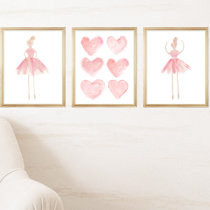 Little Ballerina Nursery Wall Art - Set Of 6 - Nursery Wall Art Decor