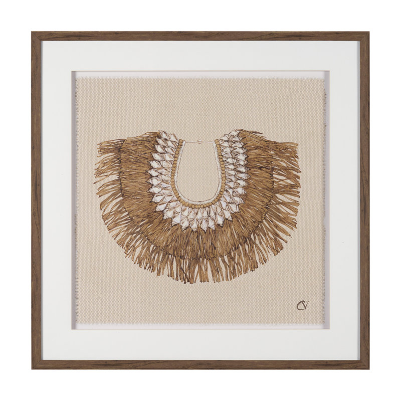 Collier Wilene III By Studio, 31,5 cm (L) x 1,5 cm (l) x 31,5 cm (H), Estampe encadrée avec passe-partout Collier Papou