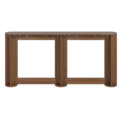 71 Inch Narrow Console Table Behind Couch, Fluted Skinny Entryway Table, Long Slim Sofa Table