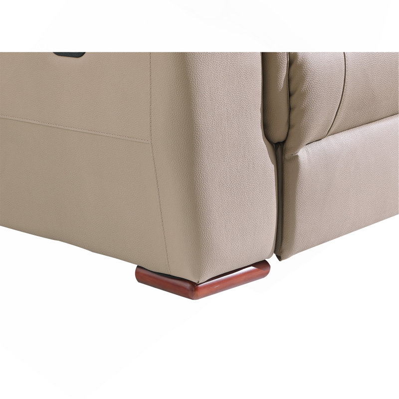 Fauteuil inclinable rembourré en cuir moderne Air, Noir