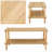 Open Storage Coffee Table Rectangular Center Table with 2-Tier Shelf-357481998