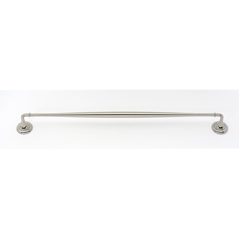 Charlies Towel Bar, Polished Nickel, 2" H x 32" L x 2.75" D