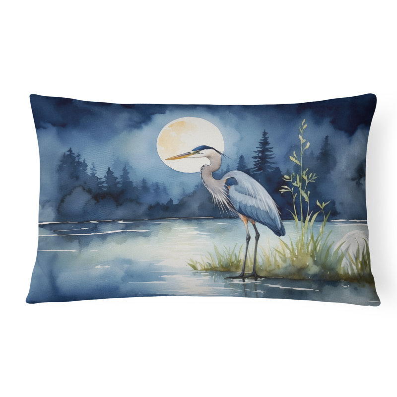 Coussin Blue Heron, Rectangle H 12 po x l 16 po