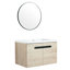 Armoire de salle de bain avec lavabo 30 po - Contreplaqué en chêne à fermeture en douceur pour petite baignoire