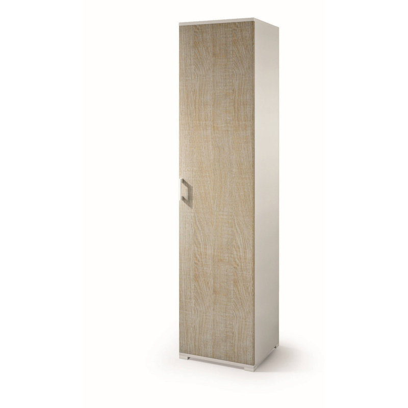 Gurubaksh 2 Door Manufactured Wood Wardrobe, Oak/White