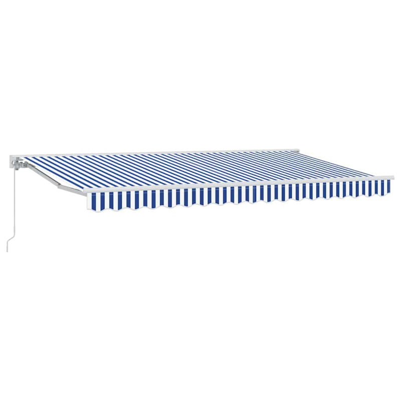 Retractable Awning, 350 cm W x 200 cm D, Blue/White/White