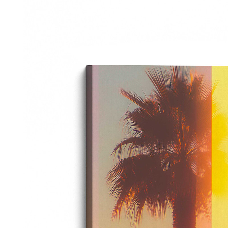 «Pixel Palms II» par ARTIST, reproduction d'art sur toile, H 16 po x l 12 po