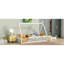 Lit simple en forme de tente avec garde-corps, lattes, blanc-1499553910